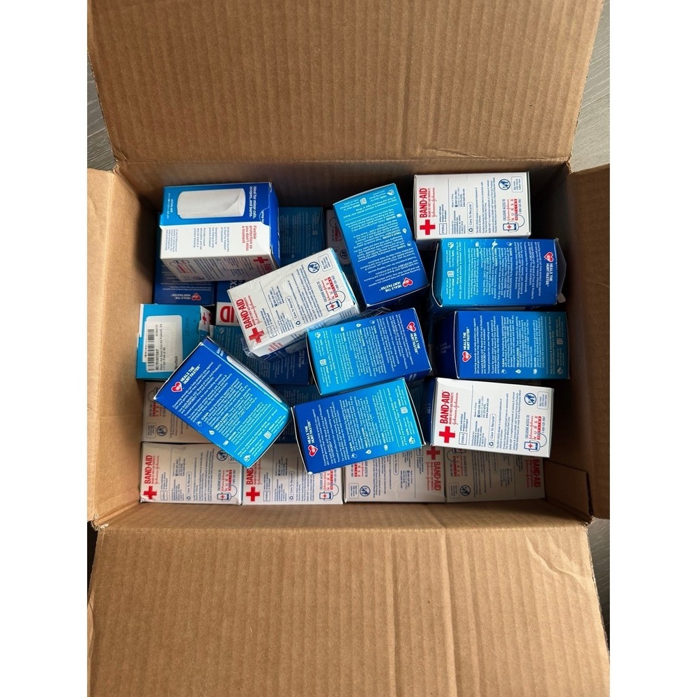 x33 Lot BandAid Flexible First aid Rolled Gauze Bundle By Johnson & Johnson